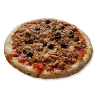 Alle pizza’s worden belegd met tomatensaus en kaas.