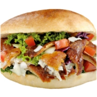 Alle broodjes worden standaard geserveerd met vlees, sla, ui, tomaat, komkommer en rode kool.